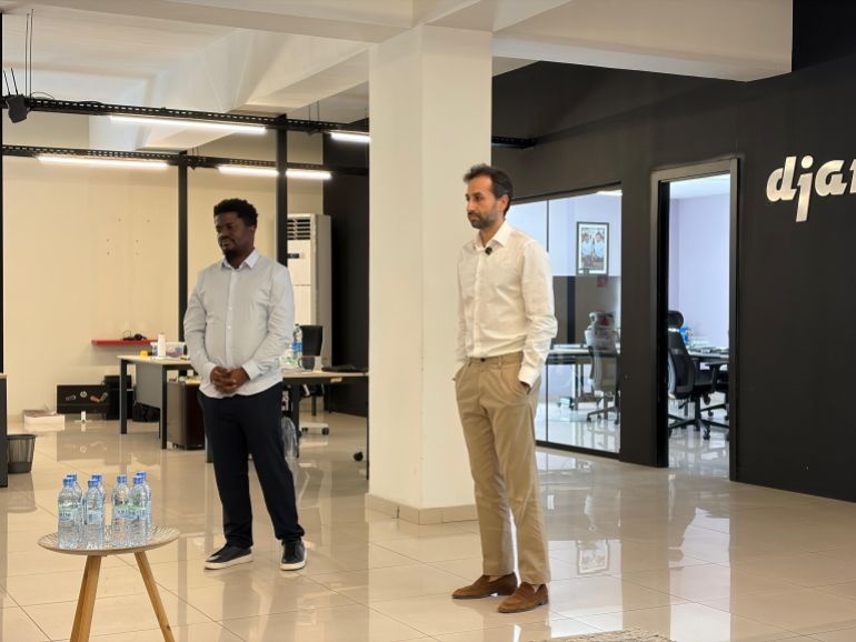 Djamo cofounders Adis Labi, left, and Hassan Bourgi are building a digital banking platform aimed at changing how consumers access financial services in francophone West Africa